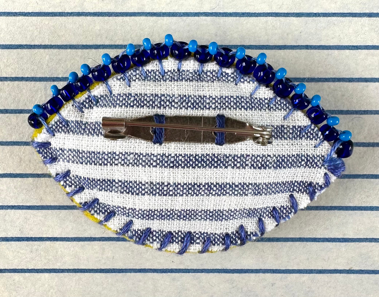 Eye Brooch - Blue & Yellow
