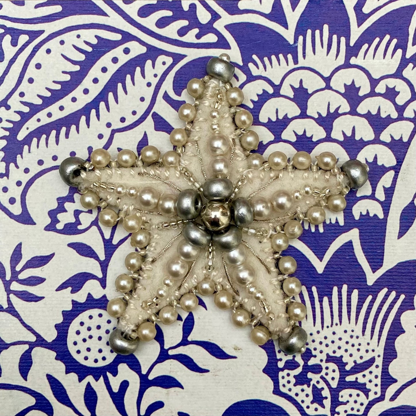 Star Brooch - Silver & Pearls