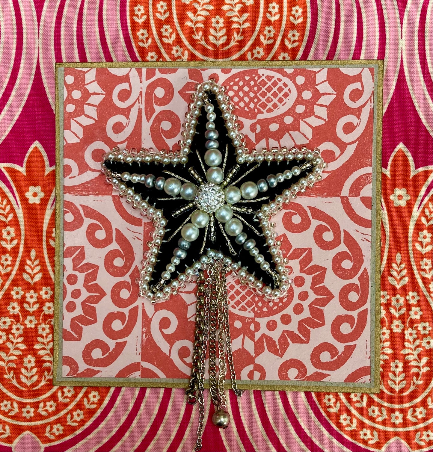 Star Brooch - Black & Silver