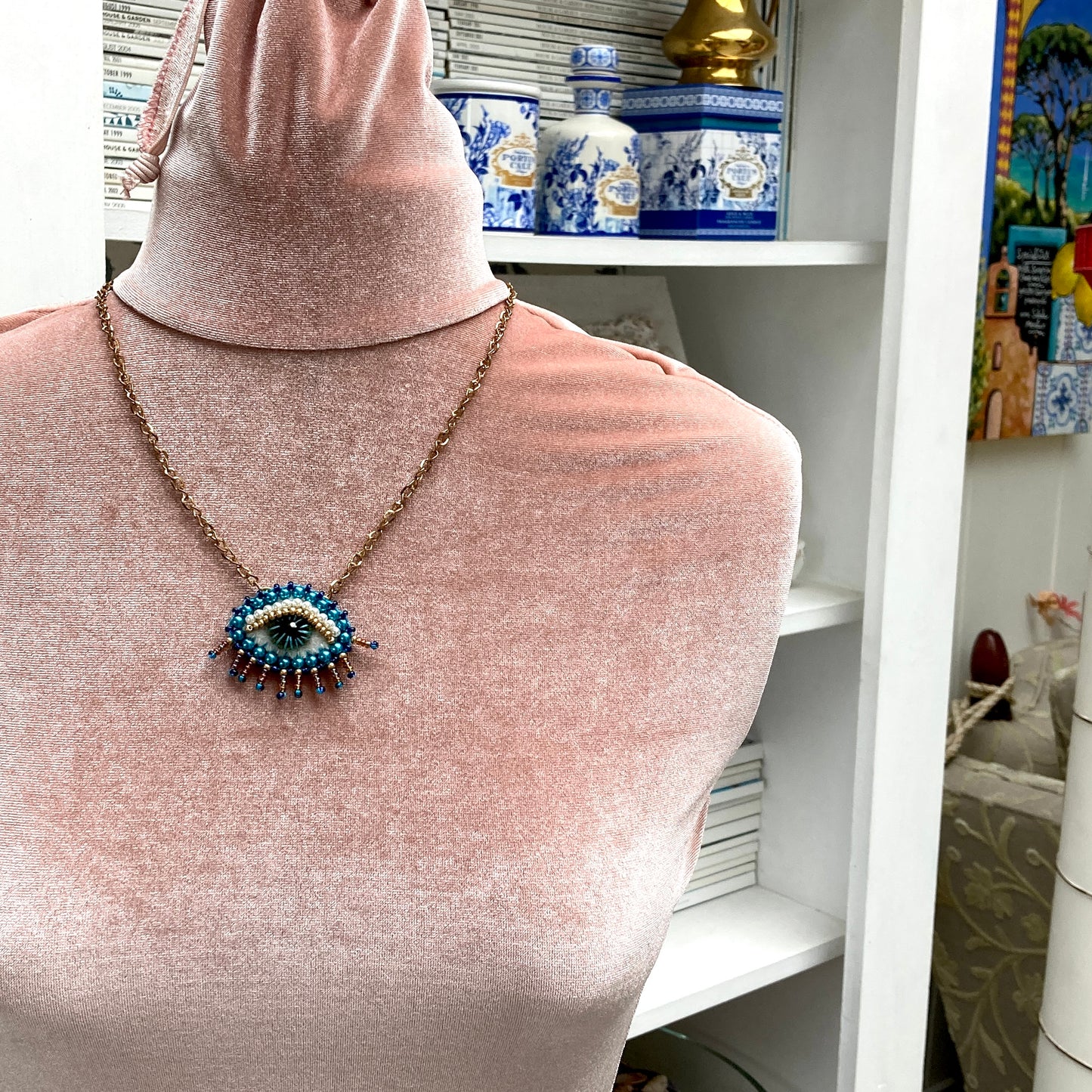 Pendant - Turquoise & Gold
