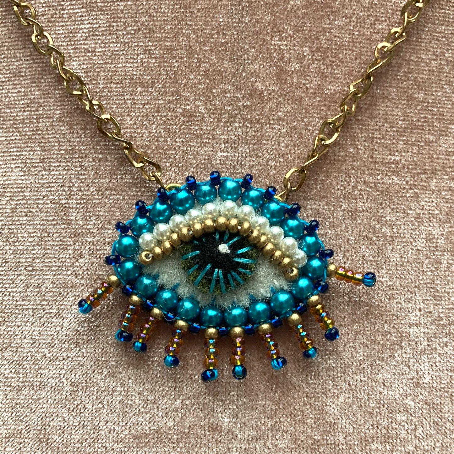 Pendant - Turquoise & Gold