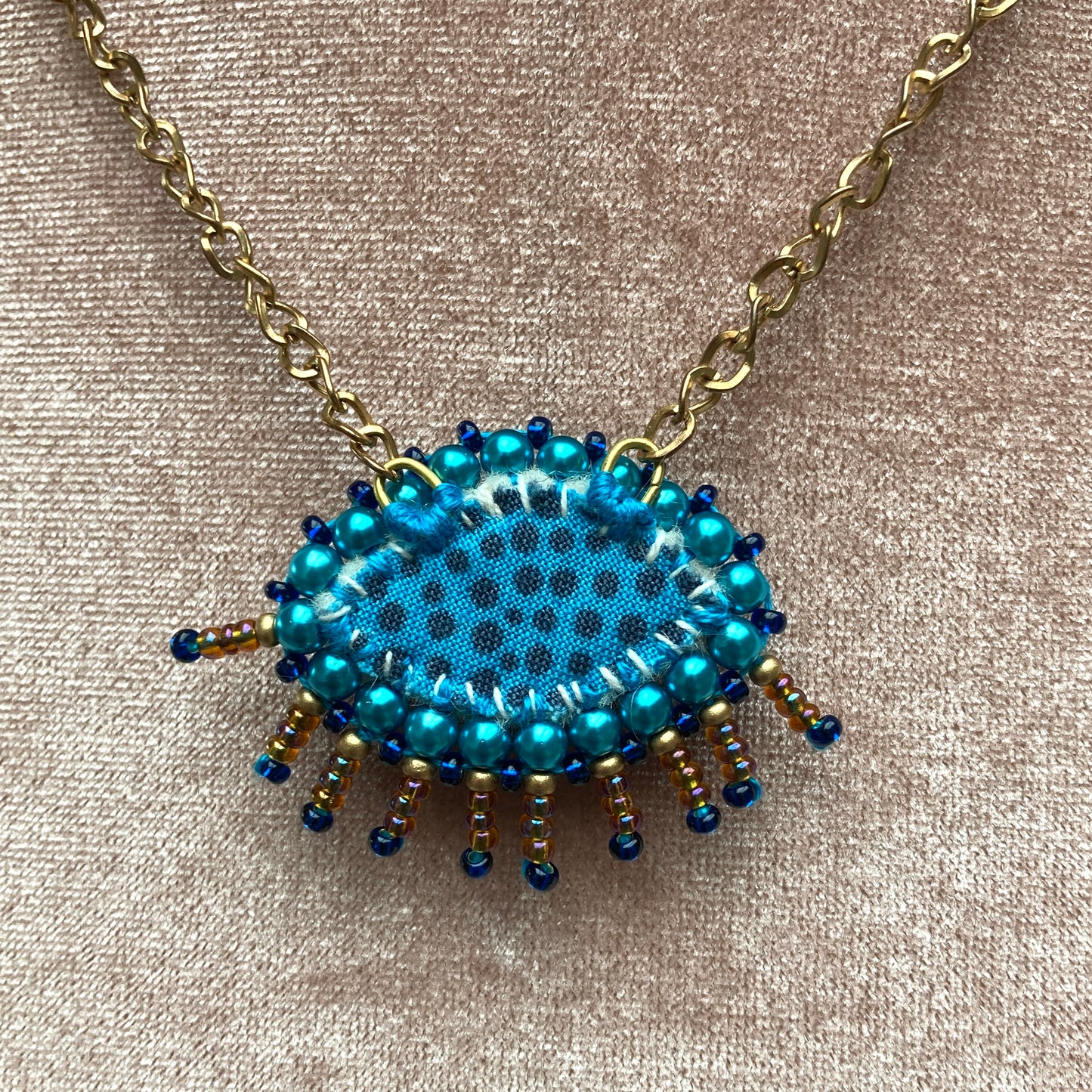 Pendant - Turquoise & Gold