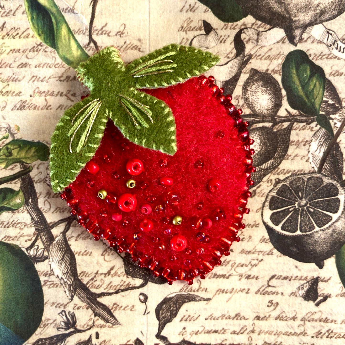 Fruity Strawberry Brooch