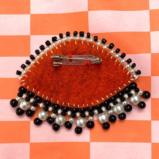 Eye Brooch - Black & White