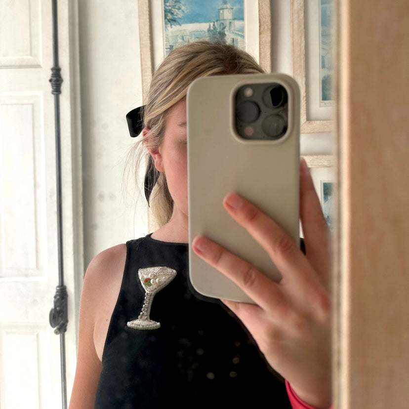 Cafe Life Brooch - Martini