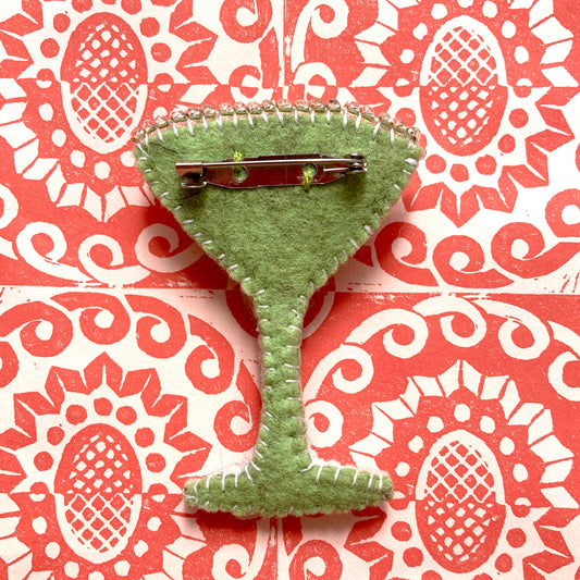 Cafe Life Brooch - Martini