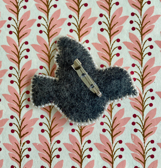 Dove Brooch - Pearly