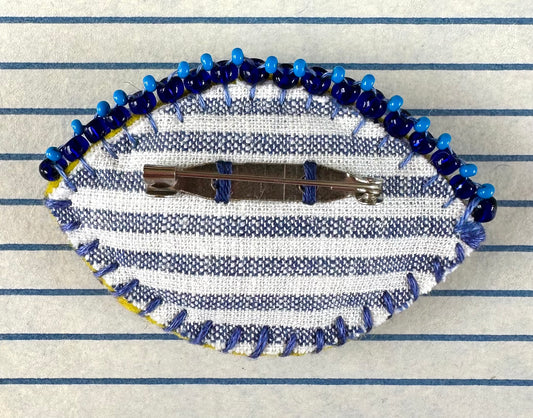 Eye Brooch - Blue & Yellow