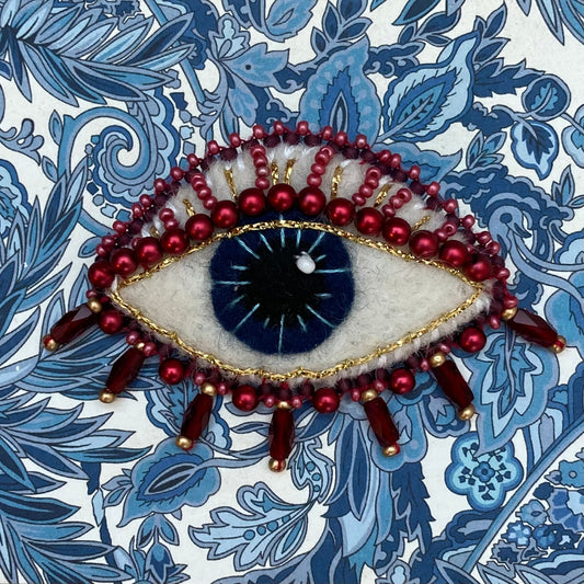 Eye Brooch - Red