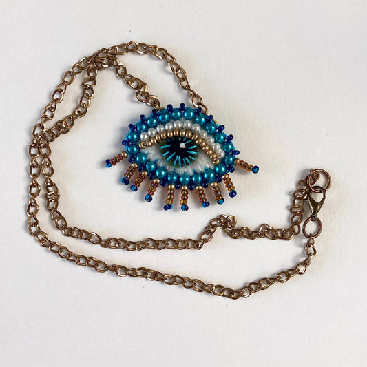 Pendant - Turquoise & Gold
