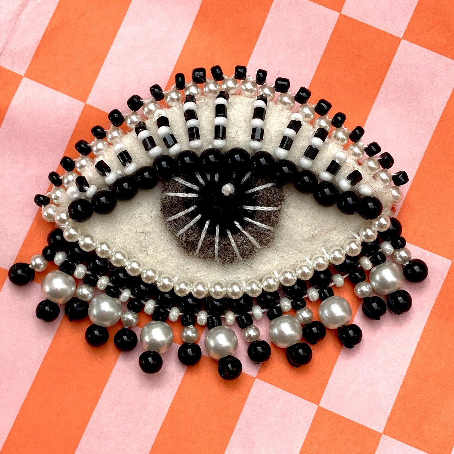 Eye Brooch -  Black & White
