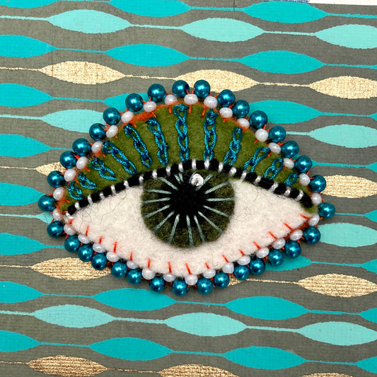 Eye Brooch - Turquoise