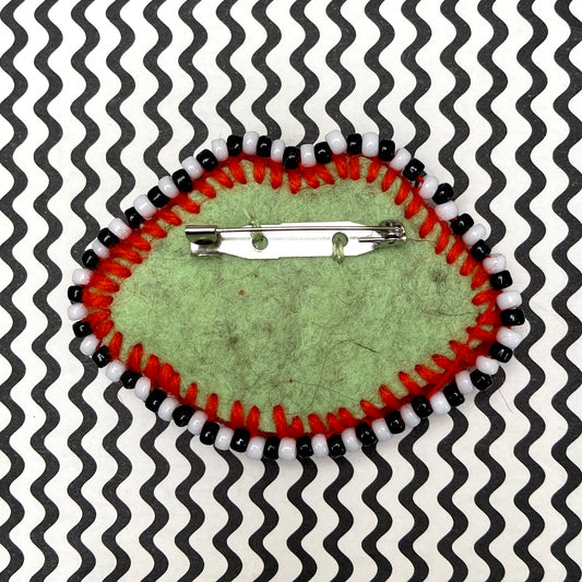 Lips Brooch - Red