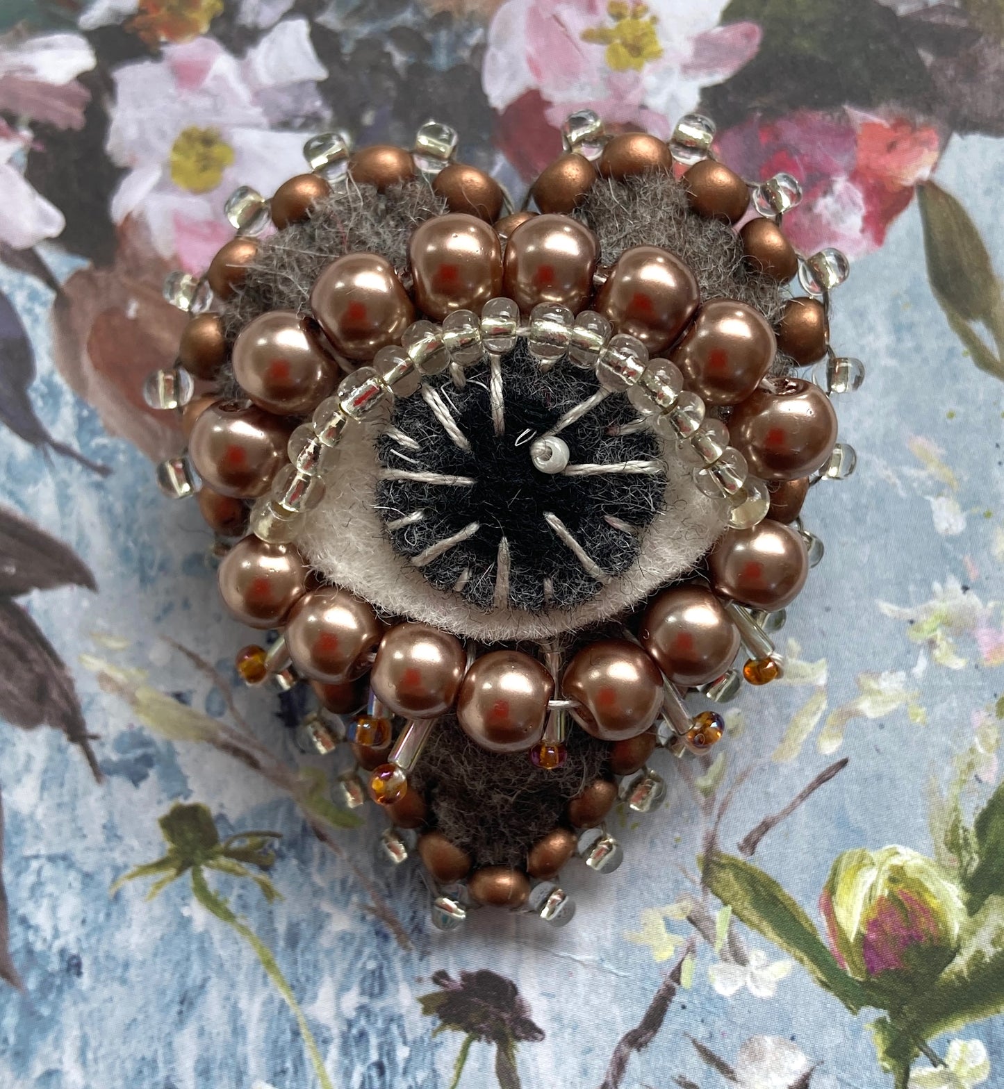 Heart Brooch - Chunky Truffle Brooch