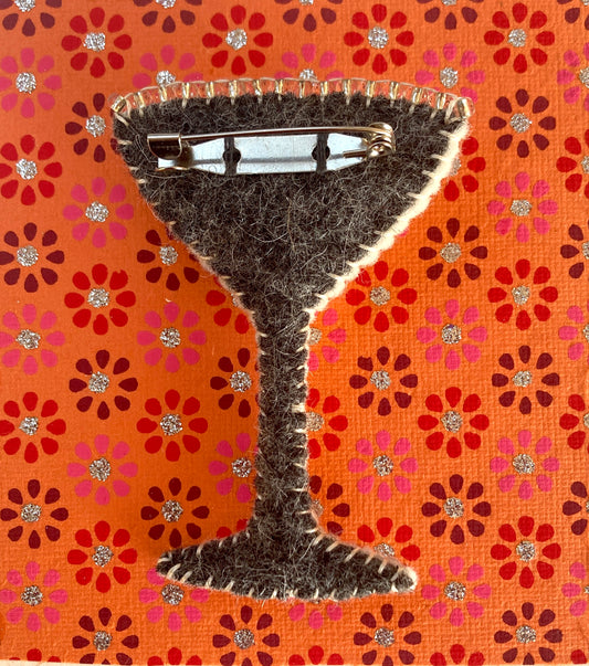 Cafe Life Brooch - Martini